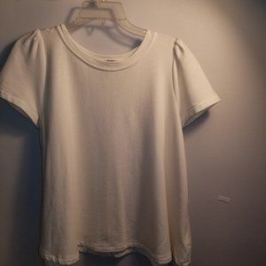 White/Cotton/T-Shirt/With-A-Flare